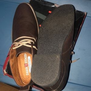 Men’s Deer Stag Chukka Boots, lace up, dark brown, new in box. Size 12M